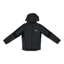 Grade School Hoodies - Puma Full-zip - Black-Black