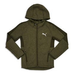 Grade School Hoodies - Puma Full-zip - Forest Night-Forest Night
