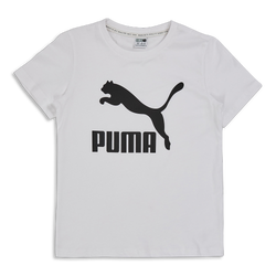Grade School T-Shirts - Puma Classics - White-White