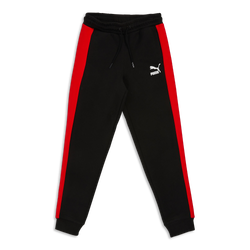 Grade School Pants - Puma T7 - Black-High Risk Red
