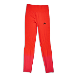 Grade School Leggings - adidas Performance Marimekko Techfit Primegreen AEROREADY Training Pocket Tights - Vivid Red-Team Real Magenta