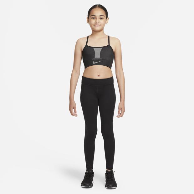 Nike Girls  Indy Seamless - Grade School Sport Bras/Sport Vests - Black - 51% Polyester, 42% Polyamide, 7% Elastane - Size M - Foot Locker