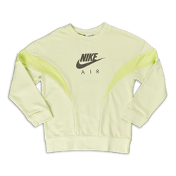 Grade School Sweatshirts - Nike Air Girls - Lime Ice-Lt Lemon Twist