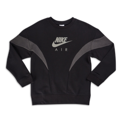 Grade School Sweatshirts - Nike Girls - Black-Dk Smoke Grey