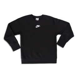 Grade School Sweatshirts - Nike Girls Club Lebron - Black-White