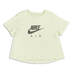 Grade School T-Shirts - Nike Air Girls - Lime Ice-Lime Ice