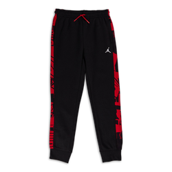 Grade School Pants - Jordan Boys Side Print Cuffed - Gym Red-Black