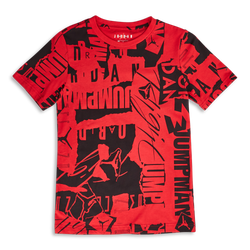 Grade School T-Shirts - Jordan Boys  Aop Shortsleeve - Gym Red-Gym Red