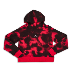 Grade School Hoodies - Jordan Girls  Tie Dye Over The Head - Very Berry-Very Berry
