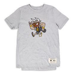 Grade School T-Shirts - Under Armour Boys The Rock Graphic Shortsleeve - Mod Gray Light Heath-Black