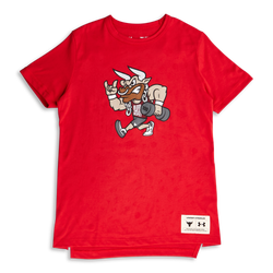 Grade School T-Shirts - Under Armour Boys The Rock Graphic Shortsleeve - Red-Black