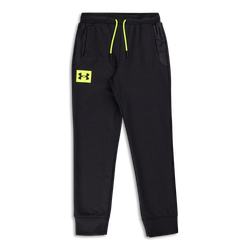 Grade School Pants - Under Armour Boys Cuffed - Black-High-vis Yellow
