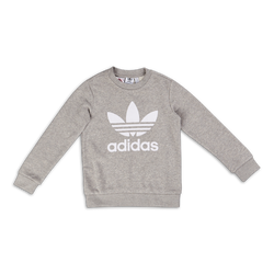 Grade School Sweatshirts - adidas Originals Crew Neck - Medium Grey Heather-Medium Grey Heather