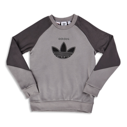 Grade School Sweatshirts - adidas Spirit Crew Neck - Grey Three-Grey Five