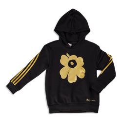 Grade School Hoodies - adidas Performance Marimekkoover The Head - Black-Gold Metal
