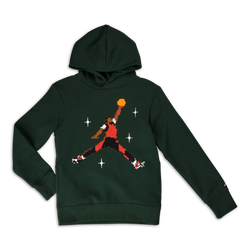 Grade School Hoodies - Jordan Boys Essentials Graphic Over The Head - Noble Green-Noble Green