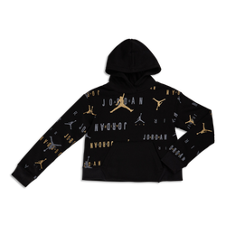 Grade School Hoodies - Jordan Girl Boss - Black-Gold