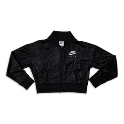 Grade School Jackets - Nike Girls Air  Outerwear - Black-White