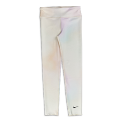Grade School Leggings - Nike Girls Sportswear Aura All Over Print - Lt Lemon Twist-Black