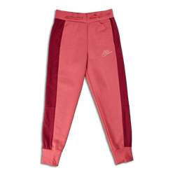 Grade School Pants - Nike Girls  Icon Clash Cuffed - Archaeo Pink-Rush Maroon