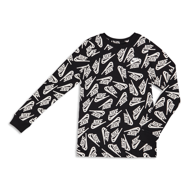 Nike Boys Sportswear Futura All Over Print Longsleeve - Scuola elementare e media T-Shirts