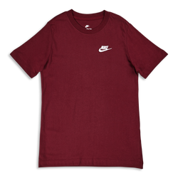 Grade School T-Shirts - Nike Club Shortsleeve - Dark Beetroot-Dark Beetroot