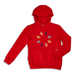 Grade School Hoodies - adidas Adicolor Bold Over The Head Hoody - Vivid Red-Vivid Red