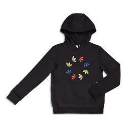 Grade School Hoodies - adidas Adicolor Bold Over The Head Hoody - Black-Black