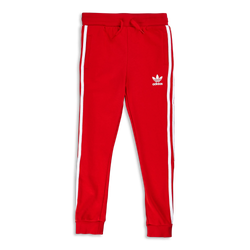 Grade School Pants - adidas Adicolor Bold Cuffed Pant - Vivid Red-White