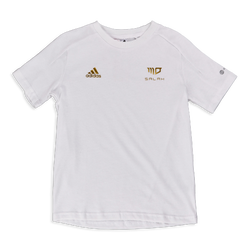 Grade School T-Shirts - adidas Performance Salah Shortsleeve Tee - White-Gold Met.
