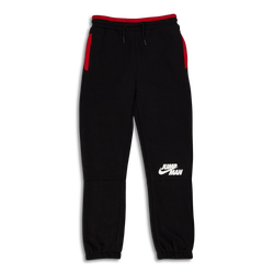 Grade School Pants - Jordan Boys  Jumpman X Nike Cuffed Pant - Black-Black