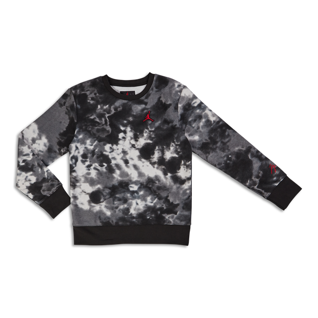 Image of Jordan Boys Essentials Smoke Dye All Over Print Crew Neck Top - Scuola Elementare E Media Sweatshirts