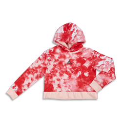 Grade School Hoodies - Jordan Girls Essentials Smoke Dye All Over Print Over The Head Hood - Atmosphere-Atmosphere