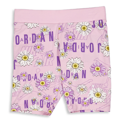 Grade School Shorts - Jordan Girls Jumplan  X  Nike Flowerchild  Bikeshort - Lt Arctic Pink-Lt Arctic Pink