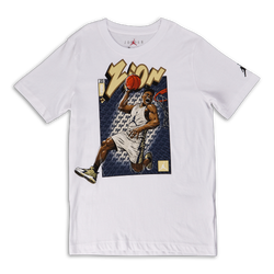 Grade School T-Shirts - Jordan Boys  Zion Shortsleeve Tee - White-White