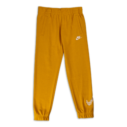 Grade School Pants - Nike Girls Sportswear Daisy Cuffed Pant - Dark Sulfur-White