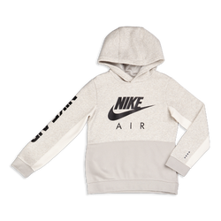 Grade School Hoodies - Nike Air  Over The Head Hoody - Lt Iron Ore-Phantom-Phantom