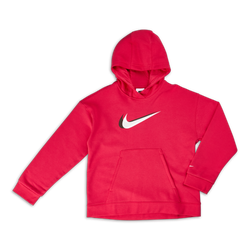 Grade School Hoodies - Nike Girls Sportswear Dance Over The Head Hoody - Rush Pink-Rush Pink