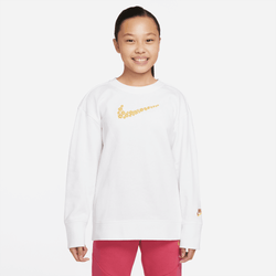 Grade School Sweatshirts - Nike Daisy - White-Dark Sulfur