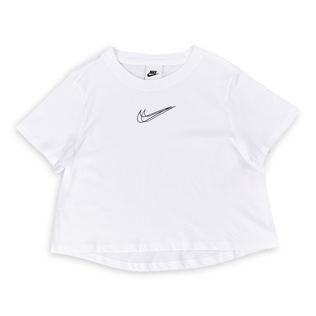 Nike Girls Sportswear Dance Cropped Tee - basisschool T-Shirts - White - 100% Katoen - Maat 122 - 128 CM - Foot Locker