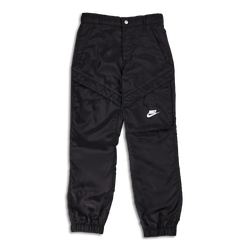 Grade School Pants - Nike Boys Sportswear  Woven Cargo Pant - Black-White