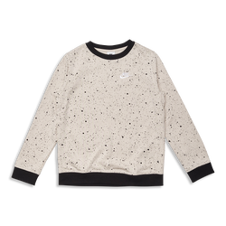 Grade School Sweatshirts - Nike Graphic - Light Bone-Black-White
