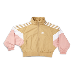 Grade School Track Tops - adidas Girls Originals Dance Track Top - Beige Tone-White-Wonder Mauve