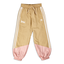 Grade School Pants - adidas Girls Originals Dance Track Pant - Beige Tone-Wonder Mauve-White