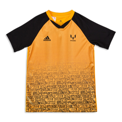 Grade School T-Shirts - adidas Performance Messi  Shortsleeve Tee - Semi Solar Gold-Black