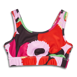 Grade School Sport Bras/Sport Vests - adidas Performance Girls  Marimekko Bra - Frost Pink-Real Magenta-Trail Brown