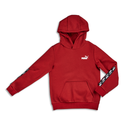 Grade School Hoodies - Puma Boys Tape Over The Head Hoody - Intense Red-Intense Red