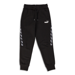 Grade School Pants - Puma Boys  Tape Cuffed Pant - Black-Black