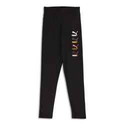 Grade School Leggings - Puma Girls Aop Graph Tight - Black-Black