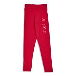 Grade School Leggings - Puma Girls Aop Graph Tight - Paradise Pink-Paradise Pink